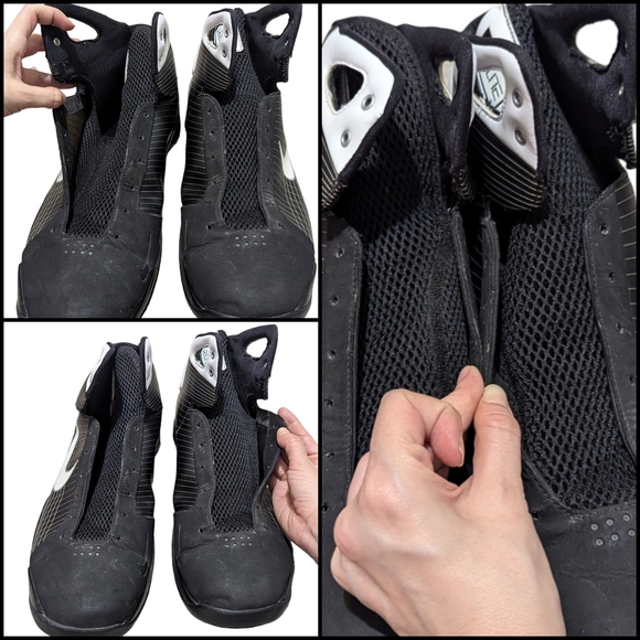 Nike '08 Hyperdunks Men's Size 18 Black/White Suede Mesh Athletic High-Tops - Picture 11 of 16